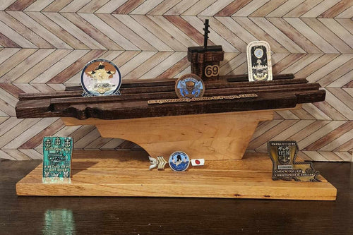 Aircraft Carrier Challenge Coin Display