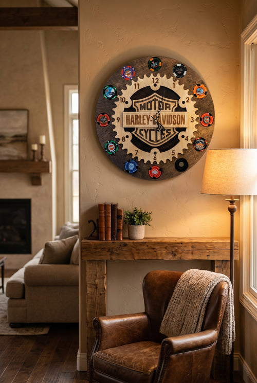HD Round Clock Poker Chip Holder