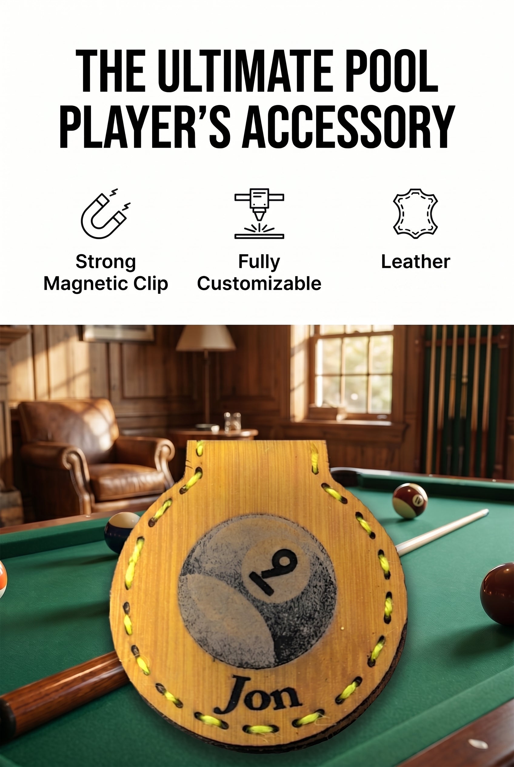 Custom engraved magnetic chalk holder
