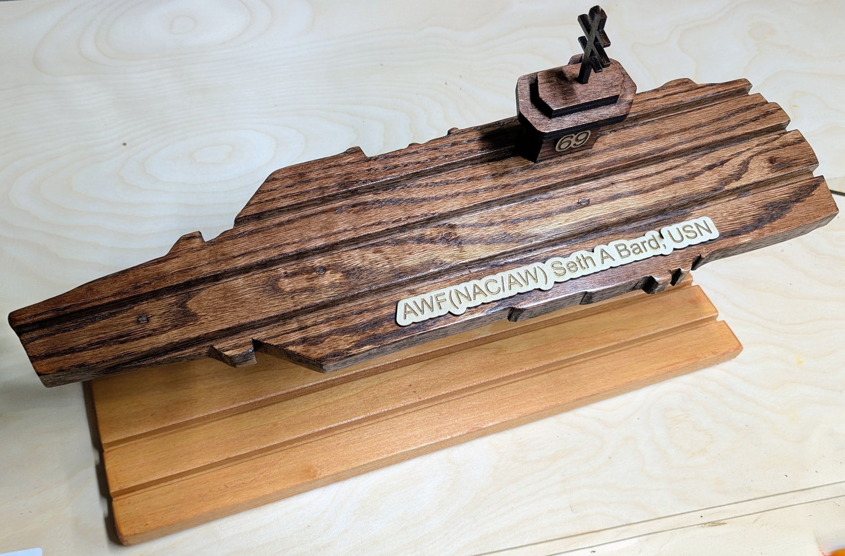 Aircraft Carrier Challenge Coin Display